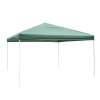 Outsunny 13' x 13' Adjustable Height Easy Pop Up Canopy Party Tent - Green(m-1)