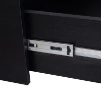 HOMCOM Ample Capacity Shoe Cabinet Box Bench w/ Drawers Particleboard Black(m-10)