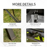 Outsunny 3-Seat Patio Swing Chair, Converting Flatbed, Outdoor Porch Swing Bed Glider with Adjustable Canopy, Removable Cushions, Pillows for Garden, Poolside, Backyard, Gray(m-7)