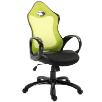 Vinsetto Executive Adjustable Office Chair Mid Back Rocking Office Chair with Wheels Neon Color(m-2)