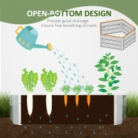 Outsunny 40'' Hexagon Raised Garden Bed, Outdoor Metal Planter Box with Gloves, for Backyard, Patio to Grow Vegetables, Herbs, and Flowers, Green(m-4)