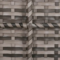 Outsunny Patio Wicker Adirondack Chair, Outdoor All-Weather Rattan Fire Pit Chair w/ Soft Cushions, Tall Curved Backrest and Comfortable Armrests for Deck or Garden, Gray(m-14)