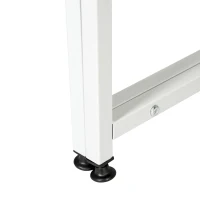 HOMCOM 94.5in Industrial Double Computer Desk with Hutch and Storage Shelves, Extra Long Two Person Home Office Desk, Writing Table Workstation for 2 People with CPU Stand, Oak Wood Grain(m-15)