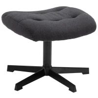 HOMCOM Fabric Recliner with Footrest - Modern Elegant Reclining with Sturdy Metal Base - Thick Padded Cushion - Dark Grey(m-14)