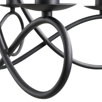 HOMCOM 5 Lamp-socket Foldable Retro Pendant Lamp Wrought Iron Decoration Lamp(m-8)