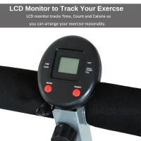 Soozier Steel Height Adjustable Multi-Position Abdominal Sit-Up Home Gym Bench with LCD Monitor and Resistance Bands(m-11)