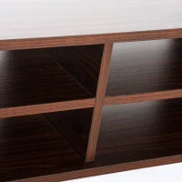 HomCom 48” Modern Wooden Floating Media Center Shelf Unit - Brown Woodgrain(m-11)