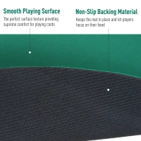 Soozier 71" x 36" Rubber 8 Player Oval Non-Slip Poker Table Top Mat with Carry Bag(m-6)