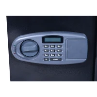 HomCom 20" x 14" x 14" Two Shelf Home Security Safe with Electronic Keypad - Black(m-6)