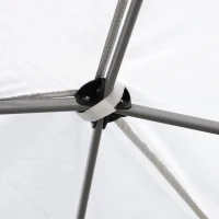 Open Box Outsunny 10x20 Pop Up Canopy Outdoor Instant Shelter Gazebo Party Tent with Carrying Bag and 2-Tier Roof - White(m-9)