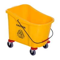HomCom 38 Quart Commercial Janitorial Rolling Industrial Mop Bucket with Wringer(m-7)