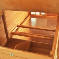 PawHut 88" Wooden Slant Roof Enclosed Run and Nesting Box Backyard Chicken Coop(m-8)