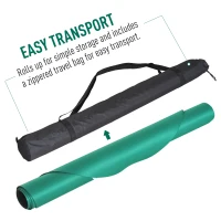 Soozier 71" x 36" Rubber 8 Player Oval Non-Slip Poker Table Top Mat with Carry Bag(m-7)