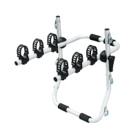 Aosom Aluminum Three Bike Trunk Mount Bicycle Carrier Rack - Silver(m-1)