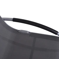 Patio Rocking Lounge Chair Orbital Zero Gravity Seat Pool Chaise w/ Pillow Grey(m-9)