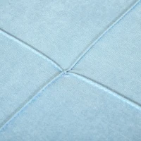 HOMCOM 4-in-1 Multi Function Folding Single Sofa Bed with Retractable Footrest, Convertible Sleeper with Adjustable Backrest For Living Room and Small Spaces, Light Blue(m-11)