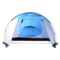 Outsunny 2-4 Person Waterproof Folding Family Camping Tent Outdoor Hiking Sleeping Dome Shelter w/ Front Porch(m-9)