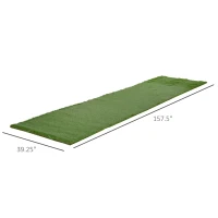 Outsunny 13' x 3.3' Synthetic Artificial Grass Turf Realistic Fake Thick Grass with UV Protection & Drain Holes, Outdoor Easy to Clean Lawn Pet Turf with High Density, 1.6'' Height(m-3)
