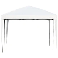 Open Box Outsunny 10x20 Pop Up Canopy Outdoor Instant Shelter Gazebo Party Tent with Carrying Bag and 2-Tier Roof - White(m-5)