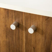 PawHut Cat Litter Box Enclosure Hidden Cat Furniture w/ Adjustable Shelf Magnetic Door(m-8)