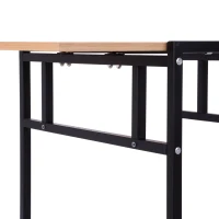 HOMCOM 36" Wood Top Folding Computer Table Home Office Desk Slide Folding Writing Desk - Black(m-14)