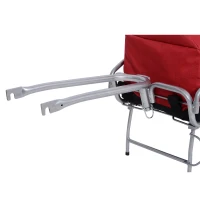 Aosom Single Wheel Foldable Bicycle Cargo Trailer - Red(m-4)