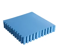 Soozier 216 sq ft Exercise Interlocking Protective Flooring - 24" x 24" x 3/8" Tiles - Blue(m-2)