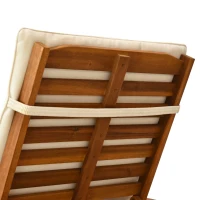 Outsunny Reclining Relaxing Chaise Lounge Chair with 4-Level Adjustable Backrest & Convenient Pull-Out Side Tray(m-11)