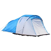 Outsunny 2-4 Person Waterproof Folding Family Camping Tent Outdoor Hiking Sleeping Dome Shelter w/ Front Porch(m-1)
