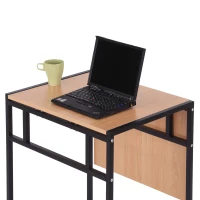 HOMCOM 36" Wood Top Folding Computer Table Home Office Desk Slide Folding Writing Desk - Black(m-13)