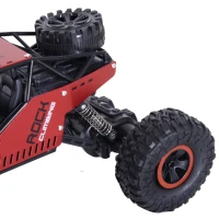 Aosom 1:16 Scale 2.4Ghz 4WD RC Rock Crawler Off-Road Electric Monster Truck - Red(m-11)