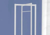 Monarch 72" Contemporary Modern Metal Framed Free Standing Coat Rack - White Finish(m-3)