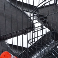 Pawhut 37” 4 Level Indoor Small Animal Cage Hutch - Black(m-8)