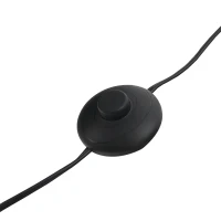 HOMCOM Modern Stylish Tall Pole Floor Lamp, Land Light with Metal Base, Cylindrical Shaped Glass Shade, Black(m-15)