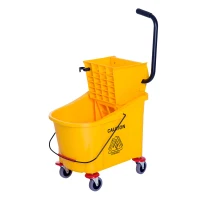 HomCom 38 Quart Commercial Janitorial Rolling Industrial Mop Bucket with Wringer(m-2)