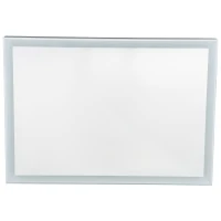 Open Box Kleankin 32" x 24" Aluminum Rectangular LED Illuminated Anti-Fog Bathroom Wall Mirror Stylish with Touch Bottons(m-1)