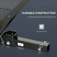 Aosom Hitch Mount Cargo Carrier, 59''x19''x5'' Folding Luggage Basket with 350 lbs Capacity Fits 2'' Receiver for Car SUV(m-5)