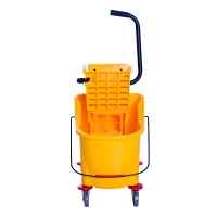 HomCom 38 Quart Commercial Janitorial Rolling Industrial Mop Bucket with Wringer(m-5)