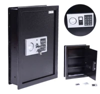 Open Box HomCom 19" x 14" x 4" Digital Wall Mounted Home Security Storage Safe - Black(m-3)