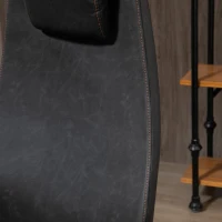 Vinsetto High-Back Executive Office Chair, Ergonomic Leather Computer Desk Chair with Adjustable Height, Removable Headrest and 360 Swivel Wheels, Deep Grey(m-15)