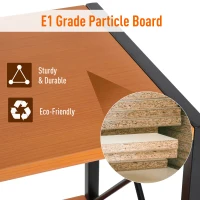 HomCom 3 Tier Wood X-Frame End Table - Black(m-5)