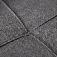 HOMCOM Convertible Accent Chair Single Sofa with Upholstered Fabric Cushion and Steel Legs for Compact Living Room, Grey(m-13)