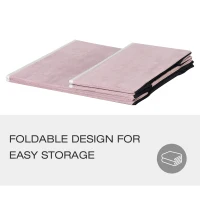 PawHut 2 Step Foldable Pet Stairs for Small Dogs Suede Fleece  16" L x 16" H Grey(m-5)