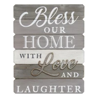 Stratton "Bless our home with love and laughter" Wall Art(m-1)