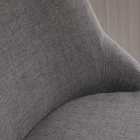 HOMCOM 28" Swivel Bar Height Bar Stools Set of 2, Armless PU Leather Upholstered Barstools Chairs with Nailhead Trim and Wood Legs, Dark Grey(m-14)