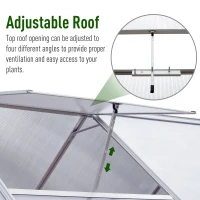Outsunny 8' x 6' x 7' Polycarbonate Aluminum Framed Portable Walk-In Garden Greenhouse(m-6)