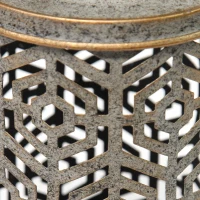 Stratton Laser Cut Distressed Lantern(m-3)