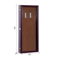 HomCom Wall Mounted Lockable Guitar Security Shadow Box Display Case - Brown(m-3)