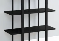 Monarch 60" Contemporary Chic Open Concept 4 Shelf Bookshelf - Black(m-3)