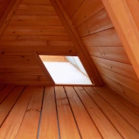 Pawhut Triangle Wooden Animal House Chicken Coop(m-4)